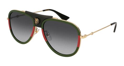 occhiali gucci gg0072s00352|Gucci™ GG0062S 003 57 Gold Sunglasses .